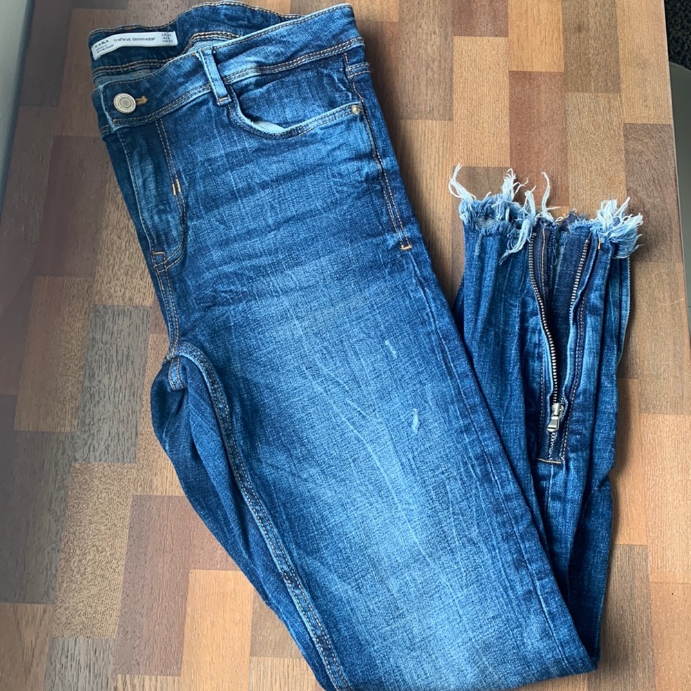 Zara Zippered Skinny Jeans